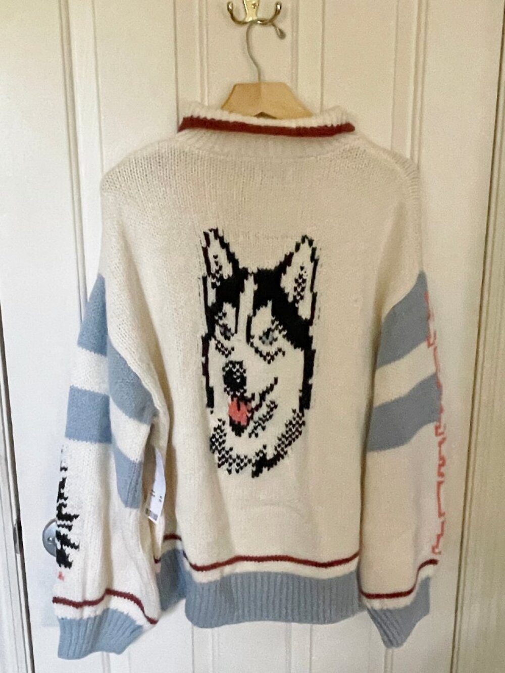 Urban Outfitters BDG Lizzie Alaska Husky Graphic Quarter Zip Pullover Sweater S